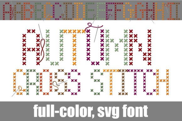 Autumn Cross Stitch: Elevate Your Designs with Textured Typography