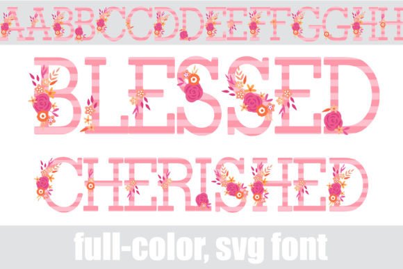 Blessed Cherished: Elevate Your Brand with Full-Color SVG Typography