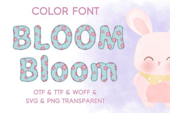 Bloom Bloom: A Modern Color Font for Vibrant Designs