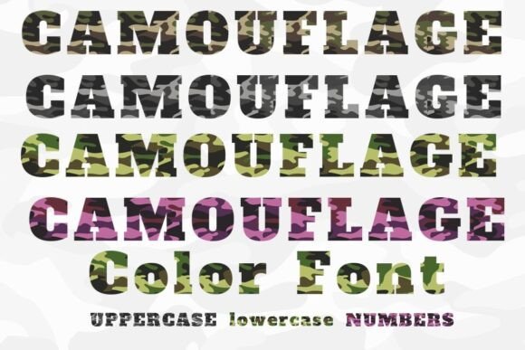 Camouflage: Bold, Rugged Typography for Impactful Designs