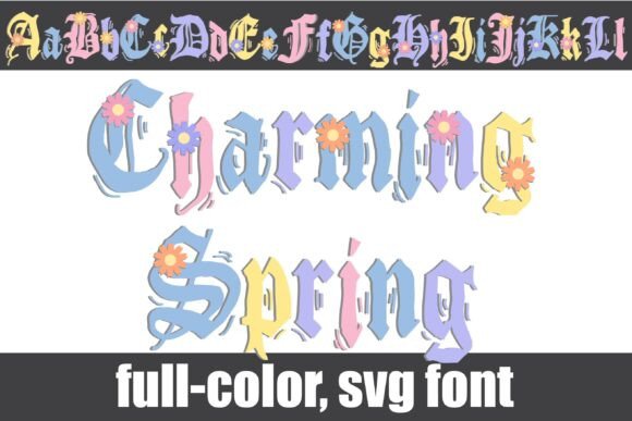 Charming Spring: A Fresh Take on Full-Color Typography