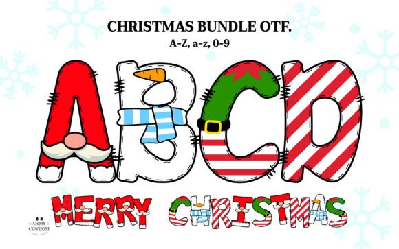 Christmas Bundle Font: A Whimsical Design Asset for Festive Projects