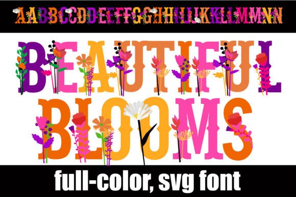 Elevate Your Designs with Beautiful Blooms Typography