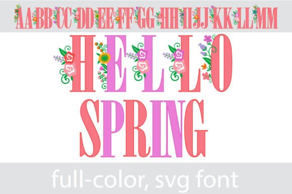 Embrace the Season with the Hello Spring Color Font