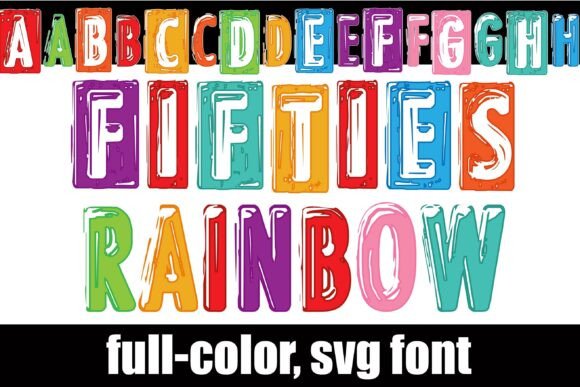 Fifties Rainbow: A Vibrant SVG Font for Modern Design