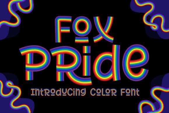 Fox Pride: A Vibrant Rainbow Font for Modern Design