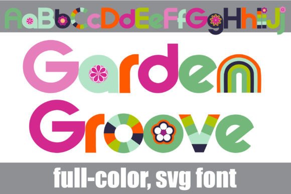 Garden Groove: Vibrant Retro Florals for Modern Design
