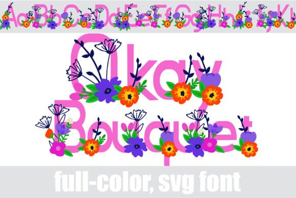 Okay Bouquet: Elevate Designs with Floral SVG Typography
