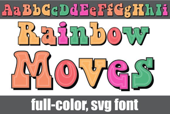 Rainbow Moves: Elevate Your Designs with Full-Color Typography