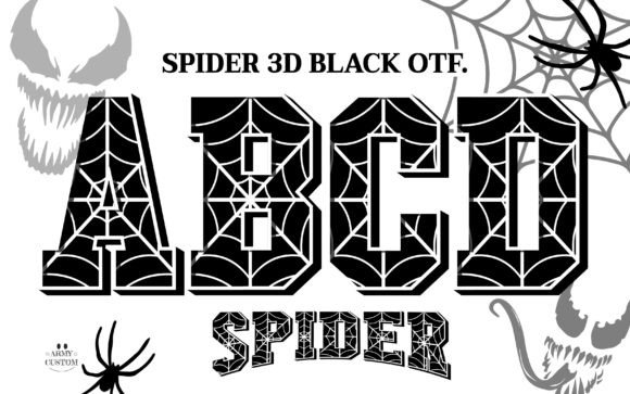Spider 3D Black: A Bold Type for Modern Design