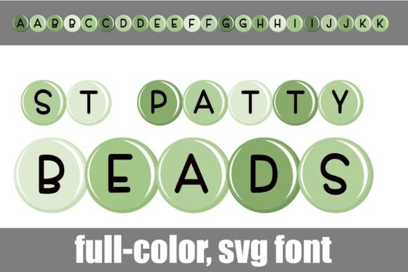 St. Patty Beads: A Festive Color Font for Vibrant Design