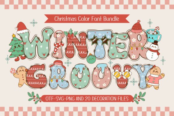 Winter Groovy: A Festive Font for Vibrant Design Projects